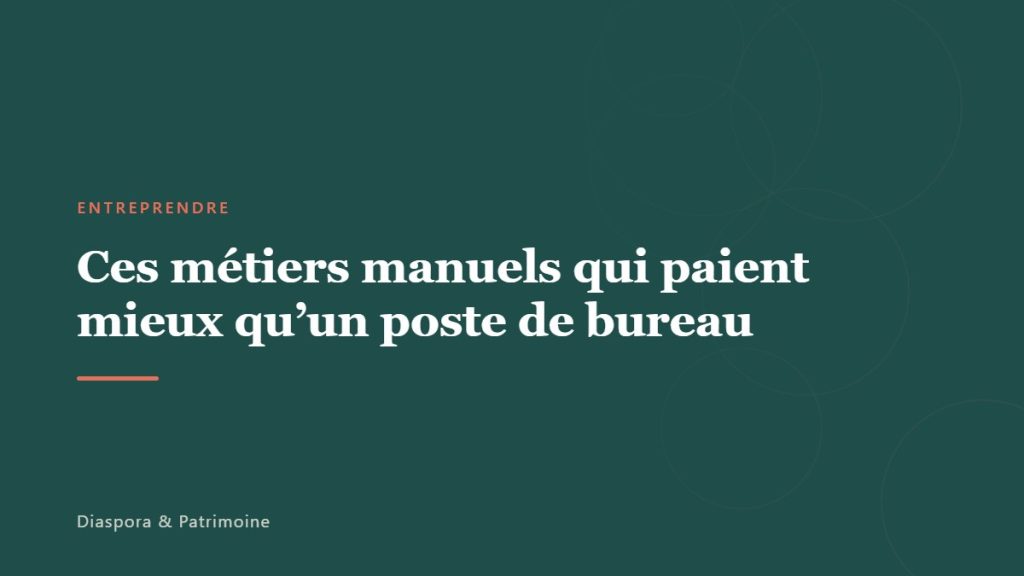 Ces métiers manuels qui paient mieux qu&rsquo;un poste de bureau