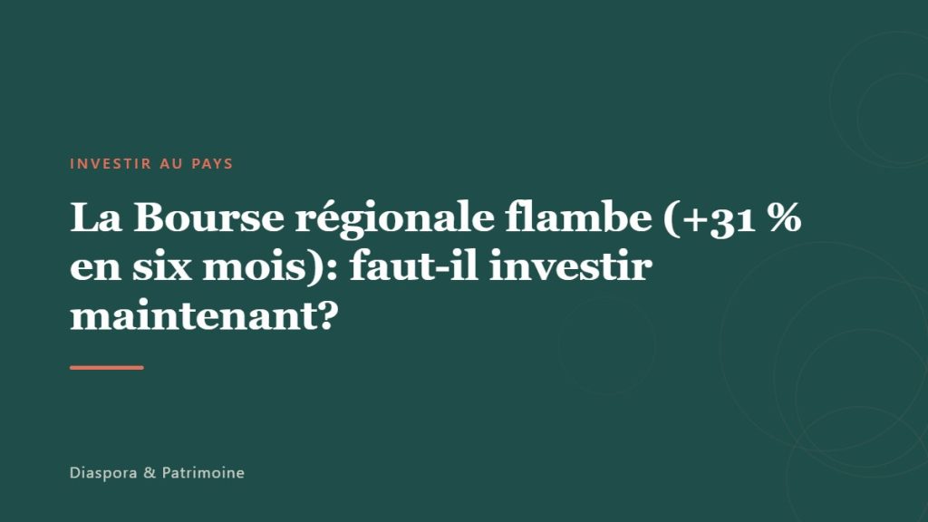 La Bourse régionale flambe (+31 % en six mois): faut-il investir maintenant?